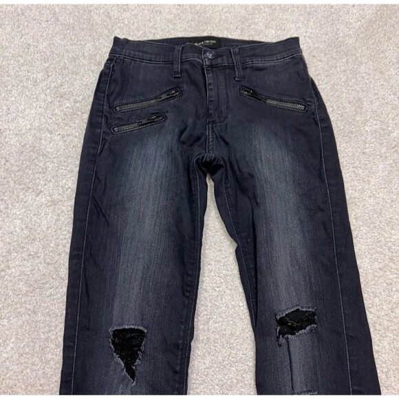 Black Orchid Jeans Black Skinny Distressed Pockets Women’s Size 25 - Picture 7 of 12